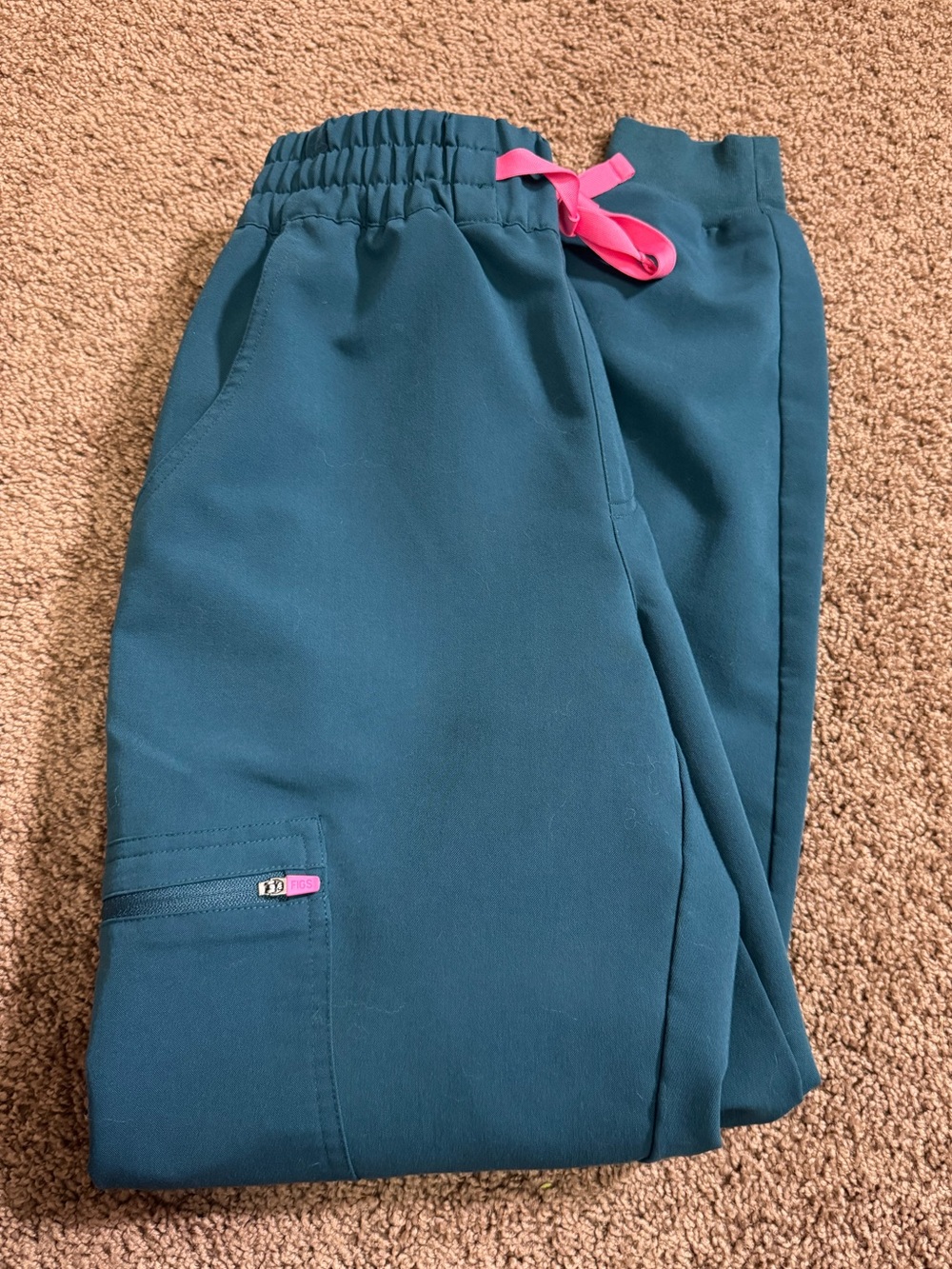 Figs Caribbean Blue / Pink Tie XS Uman Joggers